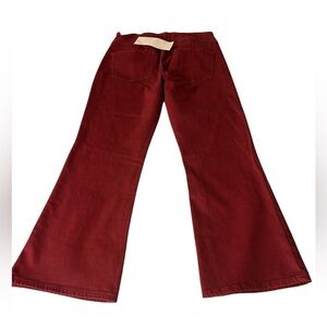 We the Free Sweet KISS Wine Board Crop Boot Flared Pants 🆕